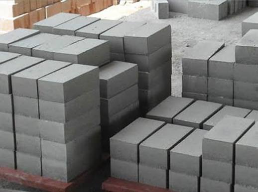 Fly ash brick stack ready for supply
