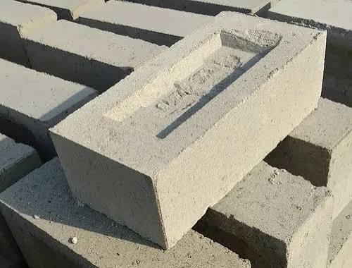 Fly ash bricks arranged in a stack